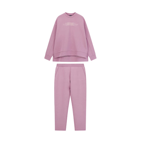 Tuta Donna con felpa girocollo e borchie decorative
